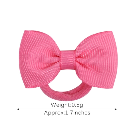 Coleteros con Lazo de Cinta de Grosgrain de Poliéster para Niños Diademas Elásticas de Color Sólido Dulce para Bebés Accesorios para el Cabello Diario