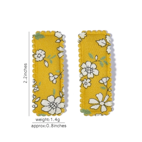Fermagli per Capelli BB in Tessuto Ricamato a Mano per Ragazze Bambini Motivo Floreale Leopardato Plaid Dolce Stile Pastorale Accessori per Capelli