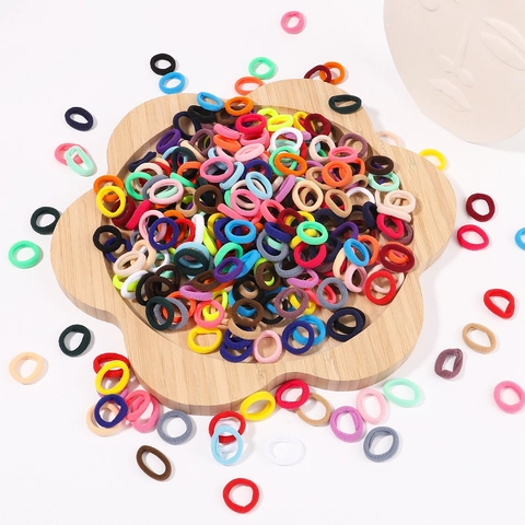 Elastici per Capelli in Nylon ad Alta Elasticità Senza Cuciture Set All'ingrosso Scrunchies a Costine Colorati per Bambini Donne