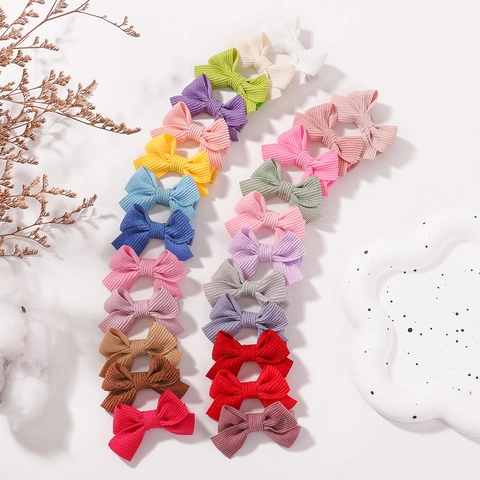 Handmade Girls Striped Bow Hair Clips Cute Fabric Wrapped Hairpins For Kids Princess Hair Accessories Boutique Barrettes Headwear