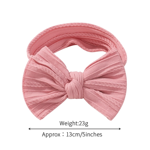Nylon Baby Schleife Stirnbänder Elastisch Zopfmuster Gerippt Breit Haar-Accessoires Für Kleinkinder Säuglinge Neugeborene Mädchen