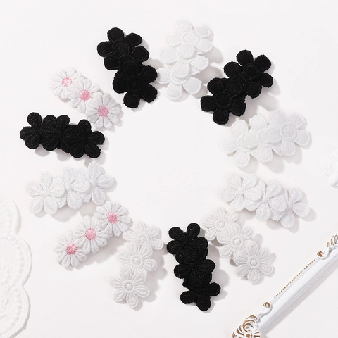 Fermagli per Capelli con Girasole Ricamato per Bambini Graziosi Accessori per Capelli in Tessuto a Margherita BB Clip per Ragazze Decorazione Quotidiana