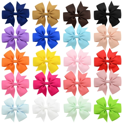 Girls Grosgrain Ribbon Hair Bows Alligator Clips Sweet Assorted Multicolor Hair Accessories For Toddler Kids Daily Wear
