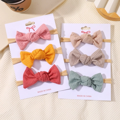 Fasce per Capelli con Fiocco per Neonata Fasce Elastiche Multicolore per Neonati Bambini Accessori per Capelli in Tessuto a Coste