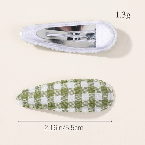 Blumen Gitter Stoff Überzogene Haarclip Set Für Mädchen Damen Süß Pastoral Stil Stoff Snap Clips Haarnadeln Haarschmuck