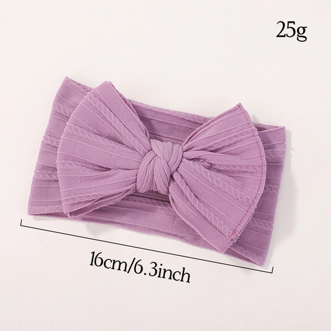 Solid Color Baby Headbands Elastic Nylon Bow Headband Collection Soft Ribbed Fabric Infant Hair Accessories 3675