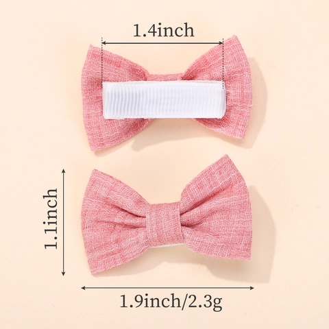 Ensemble de Pinces à Cheveux pour Enfants en Ruban Polyester Nœud Floral Plaid Pois Pinces Bec de Canard pour Filles