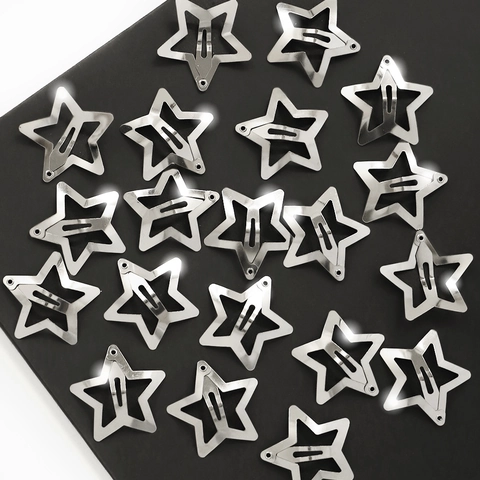 Silber Stern Haarklammern Metall Sternform Haarnadeln Mini Fünfzackiger Stern Haarschmuck Für Mädchen Damen Tägliches Styling