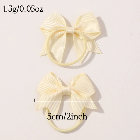 Handmade Grosgrain Ribbon Bow Hair Ties Elastic Ponytail Holders Cute Hair Accessories For Toddler Girls Daily Headwear