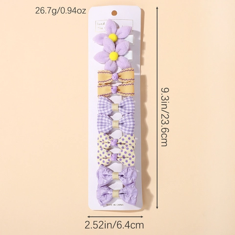 Cute Kids Bow Hair Clip Plaid Polka Dot Floral Patterns Handmade Fabric Mini Hairpins Accessories For Little Girls