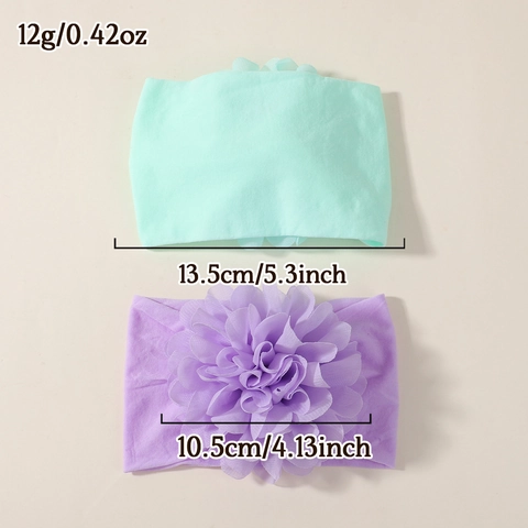 Fascia per Capelli in Nylon per Neonata Grande Fiore in Chiffon Fasce Elastiche Morbide Accessorio per Fotografia