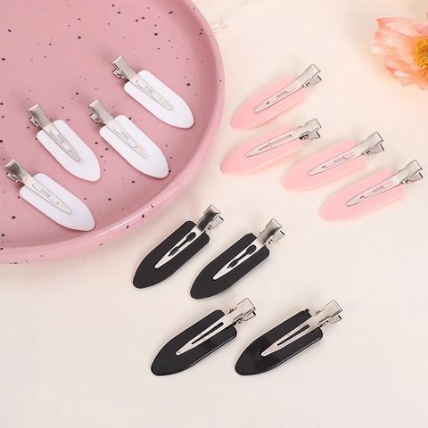 Haarklammern Ohne Knicke Entenschnabel Make-up Nadeln Minimalistisch Kunststoff Metall Styling Tools Damen Kinder Haarschmuck