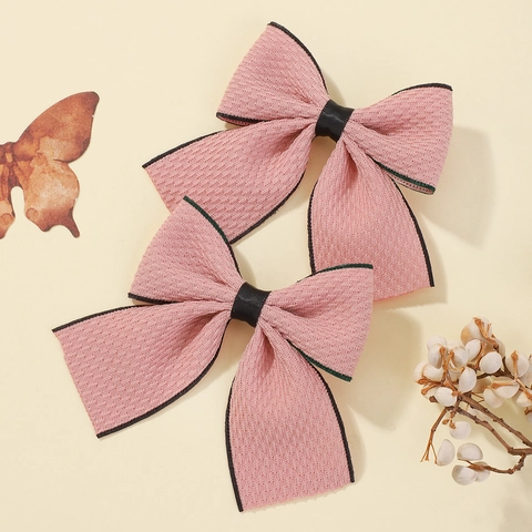 Fermagli per Capelli a Fiocco in Satin Stile Accademia Lolita per Ragazze Fatti a Mano con Perle Artificiali e Strass