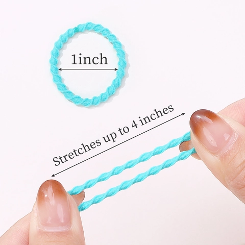 Élastiques à Cheveux en Tissu Coloré Haute Élasticité Grande Capacité Anneaux Cordon Téléphone Spirale pour Filles Bijoux