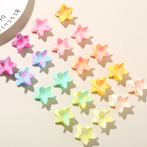 2.5cm Mini Mollette per Capelli a Stella Colore Macaron Polistirolo Motivo Marmorizzato Clip per Frangia Donna Ragazze Accessori