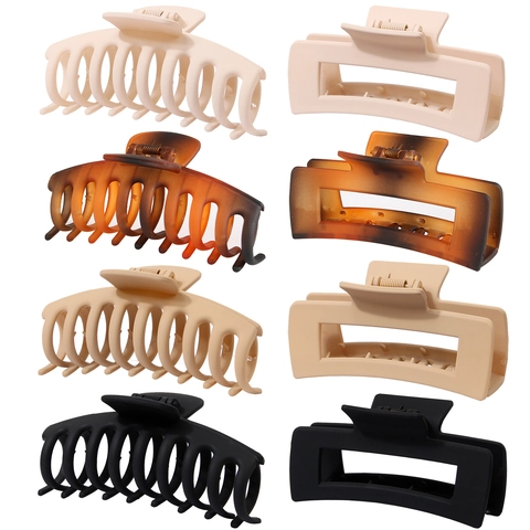 Matte Geometrische Haarklemmen Voor Vrouwen Grote Rechthoekige Haarklemmen Antislip Haarstyling Accessoires Voor Dik Haar
