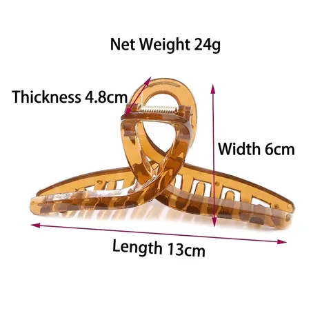 Crisscross Hair Claw Clip For Women Matte Glossy Acrylic Shark Clip Simple Elegant Non-Slip Hair Catch Styling Accessory