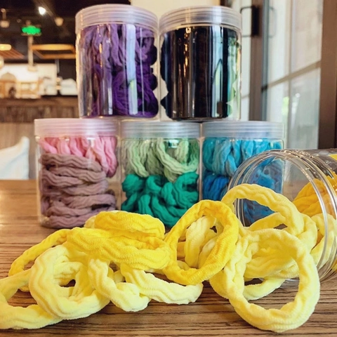 Korean Style Threaded Gradient Hair Ties High Elasticity Seamless Thickened Hair Ropes Non Damaging Rubber Bands Women Girls