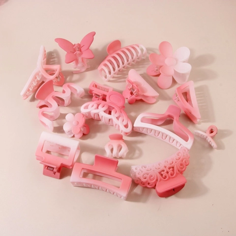 Molle per Capelli Opache Rosa Sfumato Rosa Ciliegio Grandi Piccole Mollette per Capelli per Donne Ragazze Accessori per Capelli