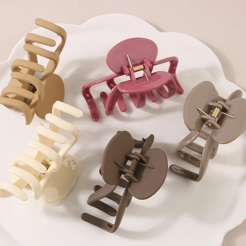 Grande Fermaglio Per Capelli In Plastica Design Artiglio Di Polpo Opaco Lucido Forte Presa Per Accessori Styling Capelli Donna