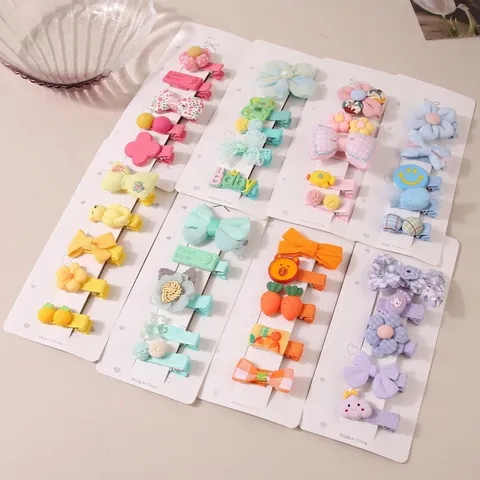 Bambini Carini Fermagli per Capelli in Tessuto con Fiocco Animale Fiore Fatti a Mano in Resina Accessori per Capelli per Ragazze