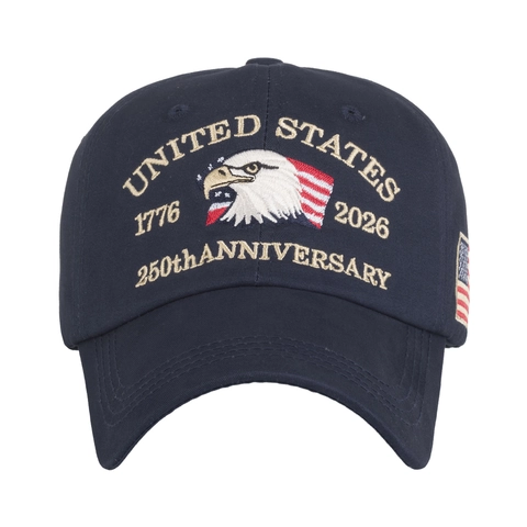 Casquette de Baseball en Coton Brodé Drapeau Américain Aigle United States 250th Anniversary Ajustable Chapeau de Soleil Homme Femme