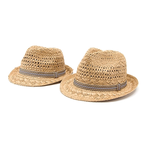 British Style Handwoven Paper Fedora Hat For Men And Women Striped Band Sun Protection Summer Beach Jazz Hat Travel Holiday Cap
