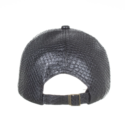 Gorra de Béisbol de Cuero PU con Textura de Cocodrilo para Hombre Mujer Sombrero de Sol Ajustable Moda Casual Ala Curva Gorra Repujada