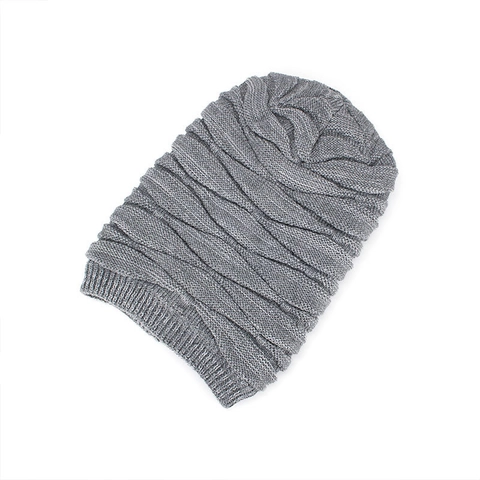 Winter Warm Knit Beanie Hat For Men Fleece Lined Thick Acrylic Woolen Slouchy Skull Cap Geometric Pattern Outdoor Headwear