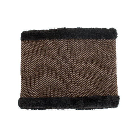 Winter Warm Strick Fleecegefüttert Halswärmer Für Herren Damen Einfarbig Geometrisch Outdoor Thermal Rundschal Schlauchschal