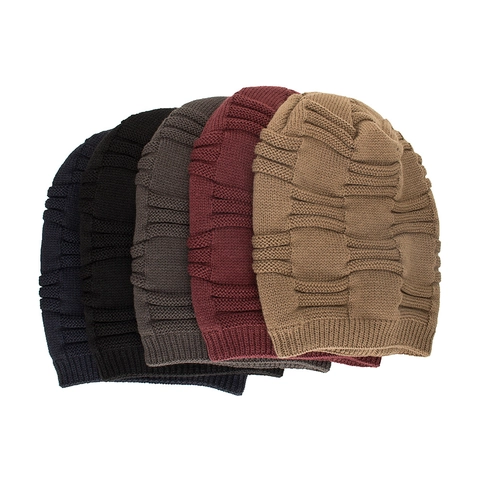 Berretto in Maglia Foderato in Pile Invernale Caldo Spesso Jacquard Slouchy Skull Cap per Uomo Donna Casual Outdoor Accessorio