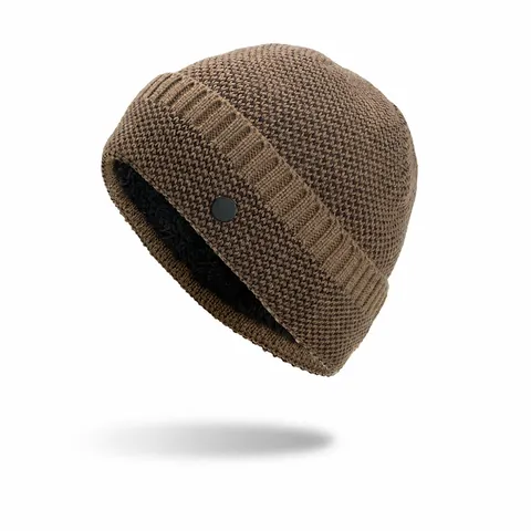 Winter Warm Fleece Lined Knitted Beanie Hat For Men Women Thick Marled Knit Skull Cap Outdoor Thermal Pullover Hat