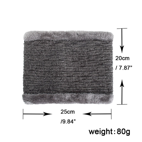 Unisex Winter Strick Halswärmer Dickes Fleecefutter Thermische Snood Schal Für Outdoor Kaltes Wetter Schutz Accessoire