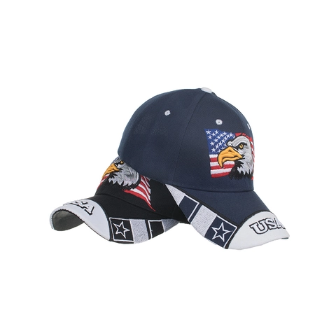 Bestickte Adler Amerikanische Flagge Baseballkappe Patriotische USA Stern Sonnenhut Verstellbar Polyester Lässig Outdoor Kappe Unisex