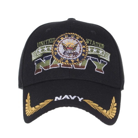 Casquette de Baseball Broderie Aigle US Navy pour Homme Femme Style Américain Polyester Protection Solaire Outdoor Loisir Chapeau Noir