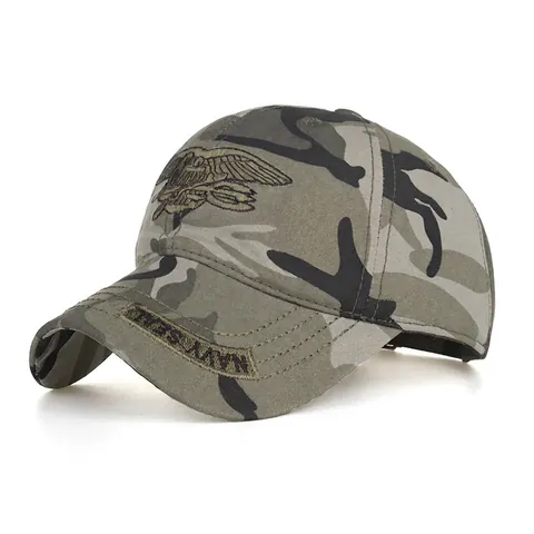 Bestickte Navy SEALs Baseballkappe Baumwolle Camouflage Taktischer Hut Verstellbar Sonnenschutz Outdoor Sportmütze Unisex