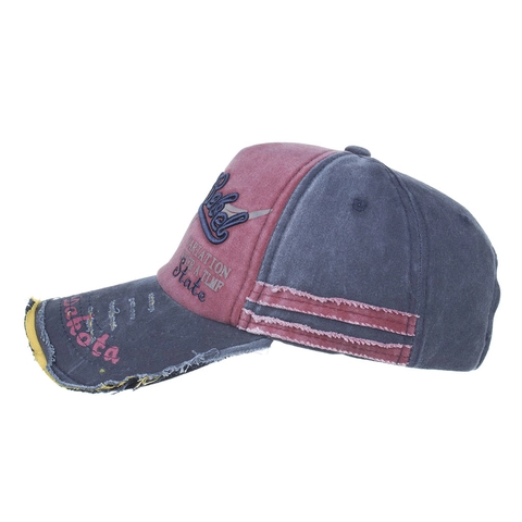 Casquette de Baseball Vintage en Coton Lavé Délavé Rétro Broderie Lettres Ajustable Chapeau de Soleil American Streetwear