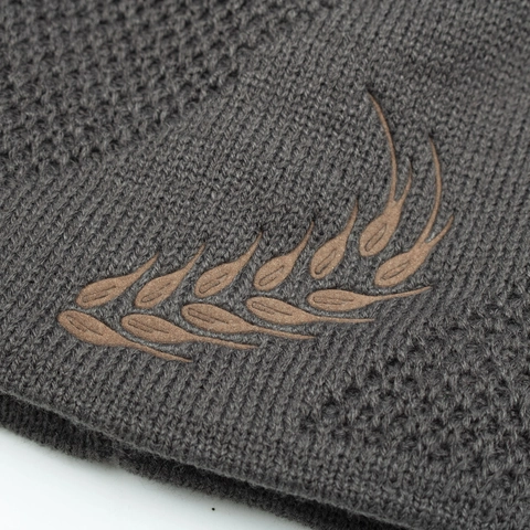Bonnet d'hiver chaud pour hommes et femmes doublé de polaire chapeau tricoté broderie épi de blé pullover skull cap thermique outdoor WM122