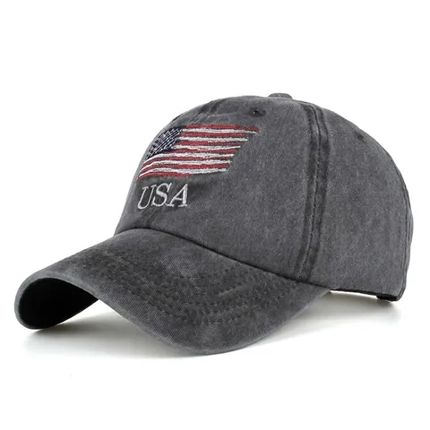 Cappello da Baseball Retro in Cotone Lavato con Ricamo USA Fibbia in Metallo Regolabile e Design Traspirante per Uomo e Donna Sportivo