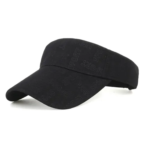 Visiera Parasole Sportiva Casual Con Lettere in Rilievo Berretto Regolabile Senza Cima Per Corsa All'Aperto Tennis Golf Unisex