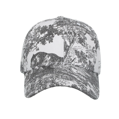 Cappellino da Baseball Unisex con Stampa Paesaggio Toile De Jouy in Cotone Regolabile Parasole Stile Retro Streetwear