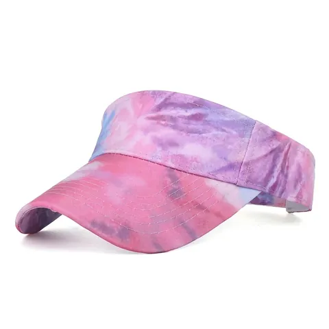 Damen Batik Sonnenblende Hut Baumwolle Polyester Atmungsaktiv Outdoor Sport Strand Verstellbare Visier Kappe Kopfbedeckung