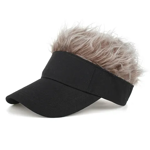 Novità Creativa Parrucca Cappello Visiera Cotone Divertente Capelli a Spillo Berretto Regolabile Parasole per Festa Esterno