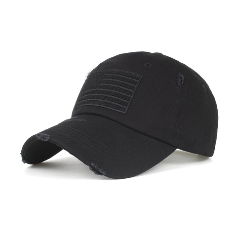 Vintage Distressed American Flag Baseball Cap Washed Cotton Tactical Sun Hat For Men Women Outdoor Casual Camouflage Hat