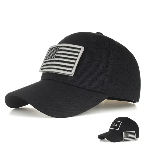 Cappellino da Baseball con Patch Bandiera Americana USA Ricamato Mesh Trucker Hat Regolabile Protezione Solare Outdoor Sport