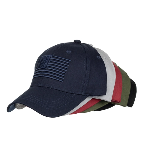 Casquette de Baseball Brodée Drapeau Américain Coton Tactique Réglable Protection Solaire Extérieur Homme Femme Mode