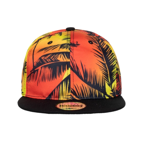 Berretto Da Baseball Snapback Tropicale Con Stampa Palme Al Tramonto In Poliestere Hip Hop Tesa Piatta Per Uomo E Donna Spiaggia