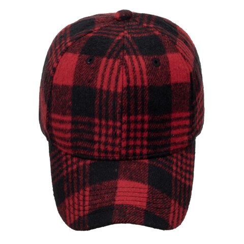 Klassische Buffalo Plaid Baseballkappe Für Damen Herren Vintage Gittermuster Gebogene Krempe Verstellbarer Winter Warmer Polyester Hut