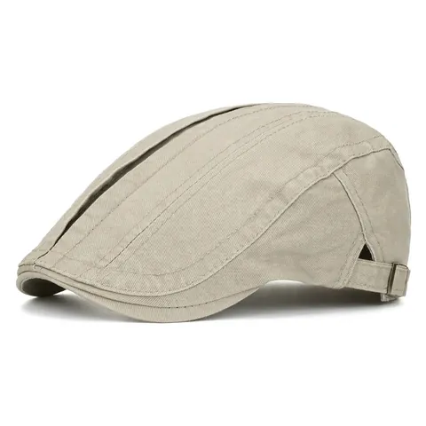 Herren Vintage 100% Baumwolle Schirmmütze Verstellbare Ivy Newsboy Mütze Einfarbig Britischer Stil Lässige Outdoor Schiebermütze