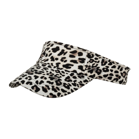 Cappello Visiera Parasole Leopardata per Uomo Donna Sport Golf All'aperto Visiera Regolabile Protezione UV Spiaggia Estiva